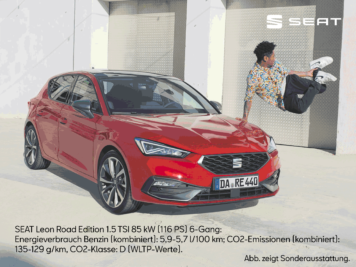 SEAT Leon Road Edition ab 65 € mtl.¹ leasen.